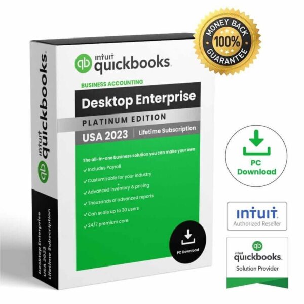 Quickbooks Desktop Enterprise Platinum 2023 With Advanced Inventory 3 Users | Us Version |